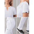 thumbnail image 4 of Adar Addition Go-Higher Scrub Set For Women - Notched V-Neck Scrub Top & Skinny Cargo Scrub Pants, 4 of 7