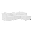 thumbnail image 2 of Modway Saybrook 4-Piece Fabric Upholstered Outdoor Patio Sectional Sofa in White, 2 of 6