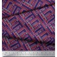 thumbnail image 3 of Soimoi Purple Cotton Duck Fabric Arrow & Triangle Geometric Print Fabric by the Yard 56 Inch Wide, 3 of 3