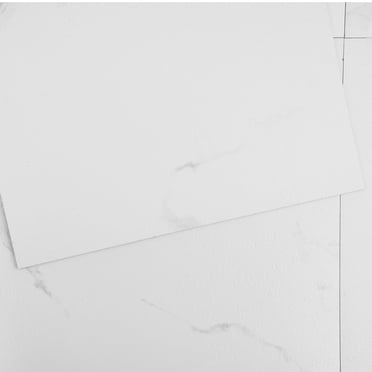 VEVOR Carreaux de Plancher en Vinyle Autocollants 12 x 12 Pouces, 50 Carreaux de 1,5 mm d'Épaisseur à Peler et Coller, Texture Marbre Blanc, Revêtement de Sol Bricolage pour Cuisine, Salle à Manger, Chambres et Salles de Bain, Facile pour la Déco de la Maison