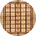 thumbnail image 1 of Ahgly Company Indoor Round Abstract Yellow Orange Abstract Area Rugs, 8' Round, 1 of 6