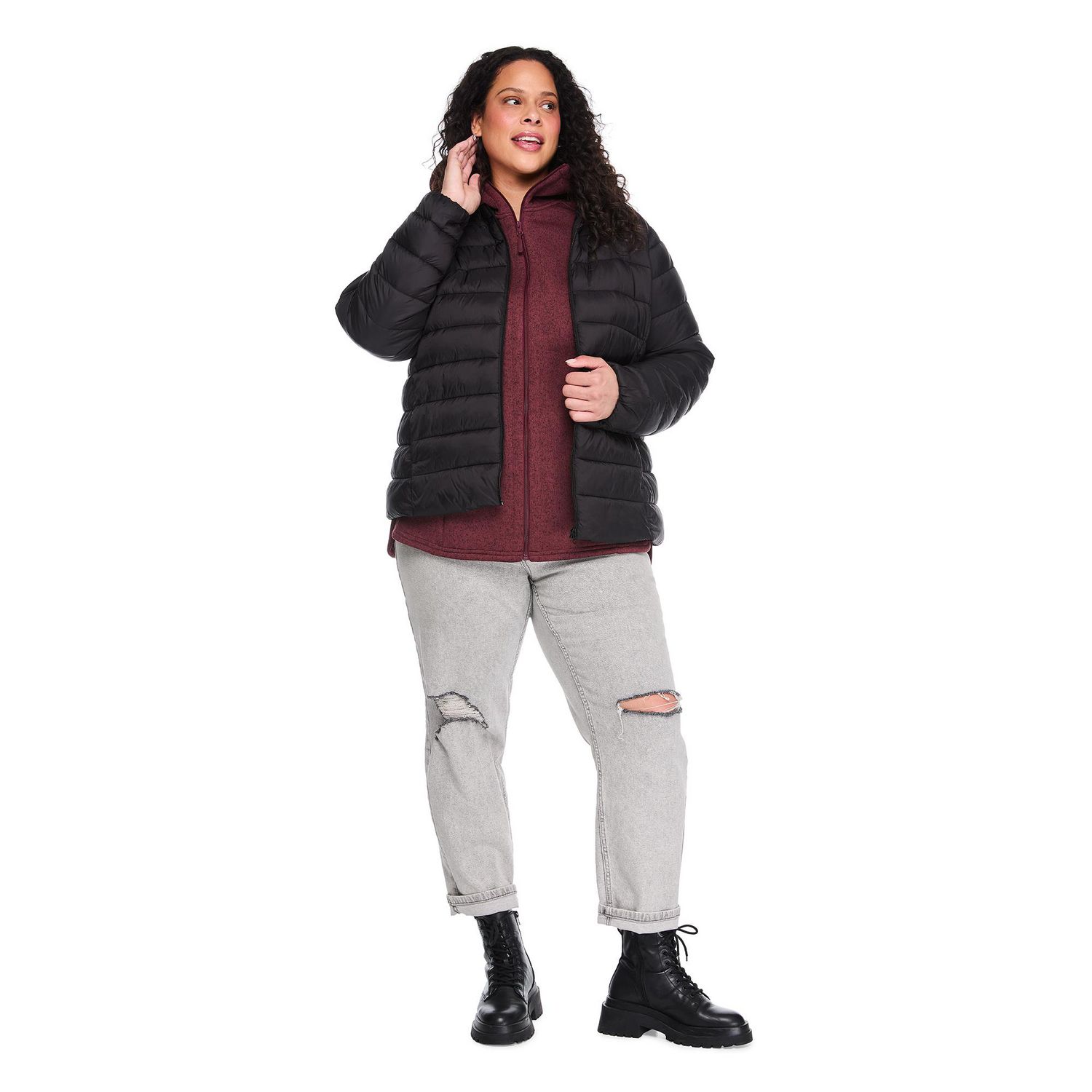 George Women's Plus Packable Puffer Jacket