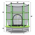 thumbnail image 2 of Patiojoy Kids Round Jumping Trampoline Combo Bed Trampoline W/ Safety Enclosure Net Green, 2 of 6