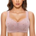 thumbnail image 2 of AMERTEER WTN Women Lace Front Button Shaping Cup Adjustable Shoulder Strap Large Size Underwire Bra, 2 of 3