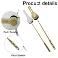 thumbnail image 4 of Mosiee Accessoires de Réservoir de Toilette Valve de Vidange Poignée de Chasse de Remplacement Montage avant Or, 4 of 7