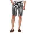 thumbnail image 1 of INSPIRE CHIC Men's Shorts Allover Striped Belt Loop Zipper Button Closure Pockets Casual Shorts 32 White, 1 of 7