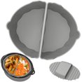 thumbnail image 1 of SUTENGDA 2 Pcs Doublure en Silicone pour Mijoteuse avec Poignée Séparateur de Mijoteuse de Qualité Alimentaire Réutilisable Insert en Silicone Lavable au Lave-Vaisselle Pliable Résistant à la Chaleur pour Mijoteuse Ovale de 6-8Qt, 1 of 10