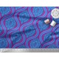 thumbnail image 3 of Soimoi Purple Rayon Fabric Floral Damask Printed Craft Fabric by the Yard 56 Inch Wide, 3 of 3