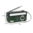 thumbnail image 4 of LSLJS Weather Radio, Emergency Hand Crank Radio with Solar Charger, Portable Battery Operated AM FM Shortwave Radio with LED Flashlight, USB Charger, Alert, Hand Crank Radio, 4 of 7
