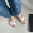 thumbnail image 2 of DPTALR Women's Flat-heeled Square Sandals One-line Breathable Slippers, 2 of 4
