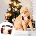 thumbnail image 4 of Collier pour Animaux de Compagnie Réglable à Libération Rapide Motif Exquis Effet Visuel Brillant Résistant aux Morsures Déguisement Collier de Chat de Noël avec Mini Cloche Fournitures pour Animaux de Compagnie, 4 of 10