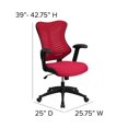 thumbnail image 3 of Scranton & Co Chaise de Bureau en Maille à Dossier Haut, Bourgogne, 3 of 6
