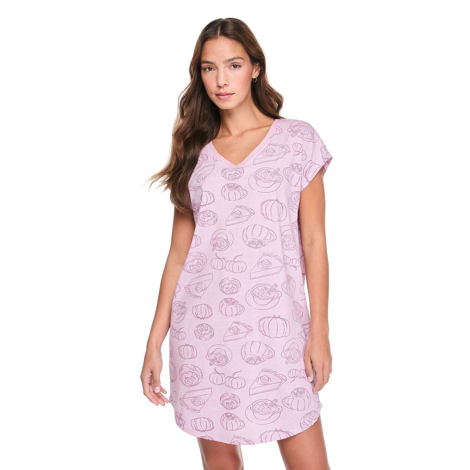 Chemise de nuit à encolure en V George pour femmes