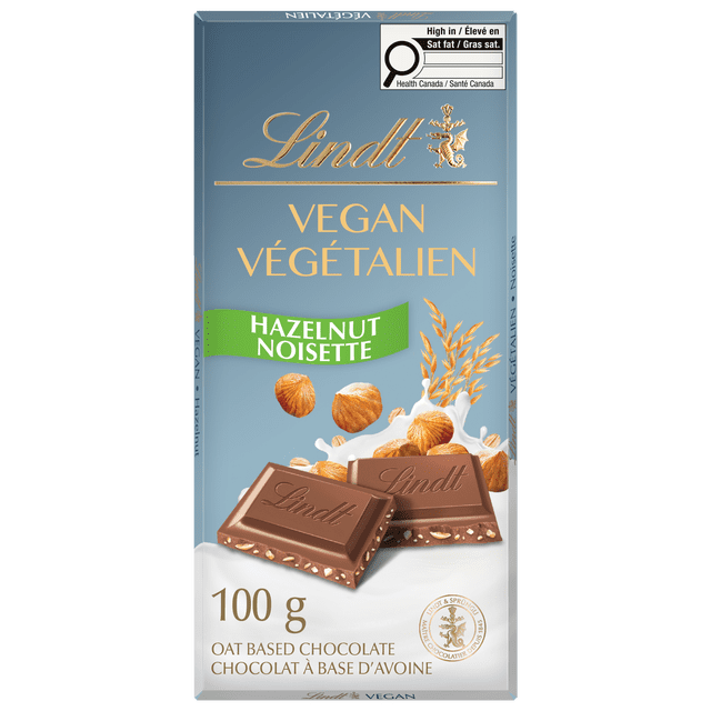 Lindt Vegan Hazelnut Chocolate Bar, 100 Grams