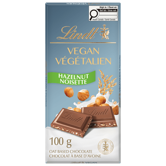 Lindt Vegan Hazelnut Chocolate Bar, 100 Grams