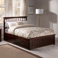 thumbnail image 2 of Mission Full Platform Bed with Matching Footboard & Storage Drawers in Walnut, 2 of 10