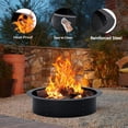 thumbnail image 4 of Anneau de Foyer Extérieur Sans Fumée – Doublure en Acier Robuste et Résistante à la Rouille avec Trous de Ventilation – Poêle à Chaleur Efficace, Assemblage Bricolage Facile, pour Cour Arrière, Patio, Jardin, Camping – Taille : 48 Po, 4 of 8
