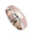 thumbnail image 2 of Alliance de Mariage Martelée en Or Rose 14 K, 2 of 3