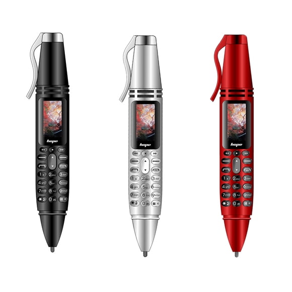 ziyahihome AK007 Stylo Mini Téléphone Cellulaire Lampe de Poche Numéroteur Bluetooth Double Carte Double Veille Enregistreur MP3 Téléphones Mobiles
