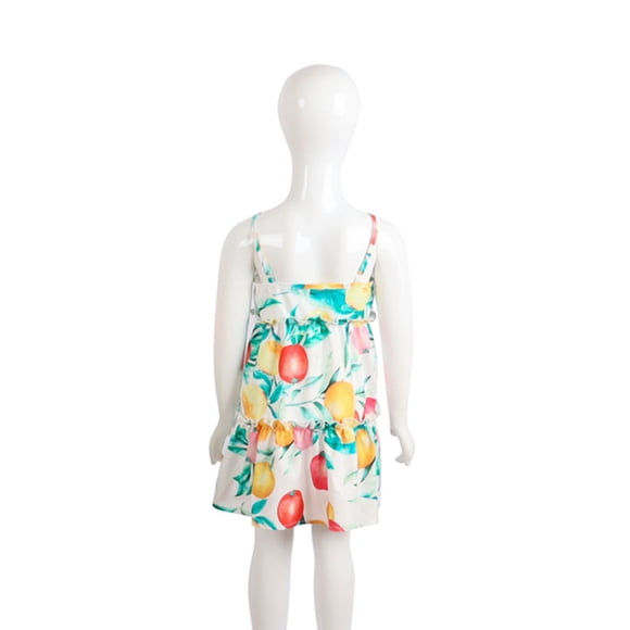 tumgatte Parent-child Summer Fashion Fruit Print Beach Middle Sleeve Suspenders Dress Mother-daughter Suit Kid Clearance