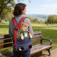 thumbnail image 4 of EGNMCR Cats Bag Foldable Breathable Cats Bag Backpack Cats Walking Backpack Portable Suitable For Walking Cats Outside C loth pets carrier, 4 of 6