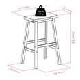thumbnail image 3 of Table haute/pub Parkland carrée 3pc, 2 tabourets avec sièges en forme de selle, 3 of 9