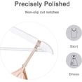 thumbnail image 3 of Wooden Hangers ( ) Natural Wooden Coat Hangers with Non Slip Pants Bar °Swivel Hook and Shoulder Notches for Suit Jacket Pants Smooth Finish Clothes Hangers CTN, 3 of 7