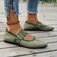 thumbnail image 3 of B91xZ Chaussures de Mode pour Femmes à Enfiler Bout Rond Confort Légères Chaussures Habillées à Enfiler, Vert 7, 3 of 5