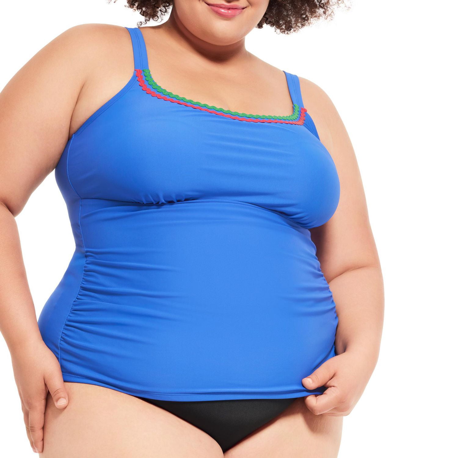Krista Plus Tankini D-Cup Haut de maillot de bain tankini à encolure dégagée pour femme