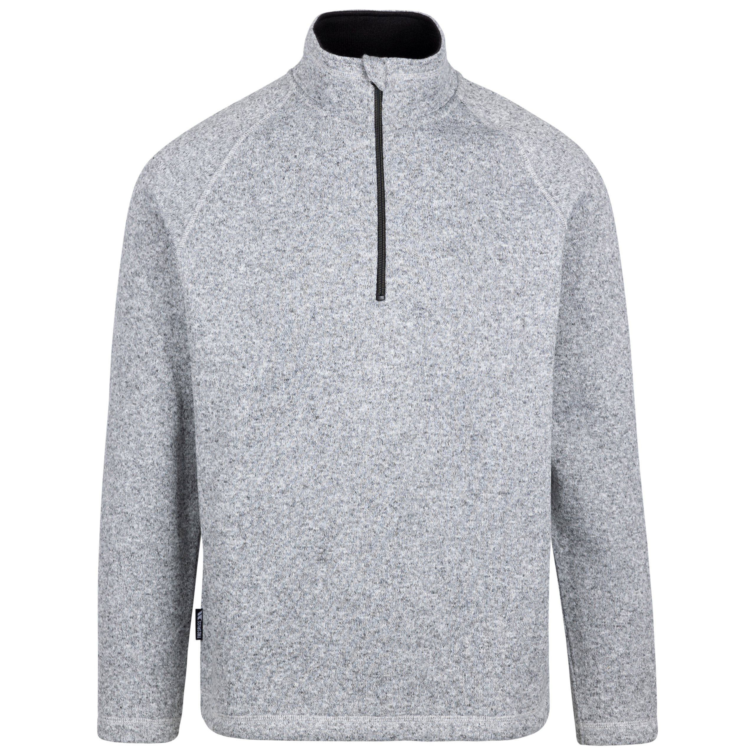Trespass Molleton pour Hommes Corsham - Molleton Marne, envers Brossé, Col à Demi-Glissière, Fermeture Éclair Contrastante, Rabat Interne Tempête, Protège-Menton, Col Interne Contrastant, Tricoté, 100 % Polyester