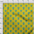 thumbnail image 2 of oneOone Viscose Jersey Fabric Leaves & Lotus Block Decor Fabric Printed BTY 60 Inch Wide, 2 of 5