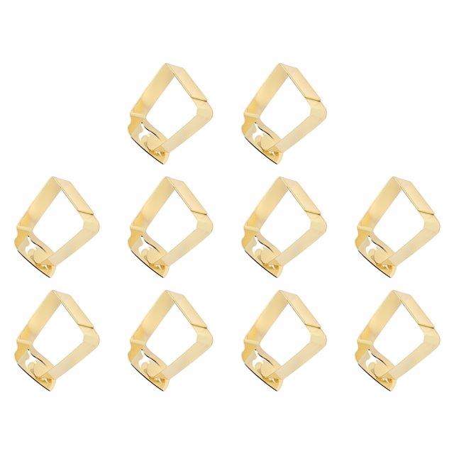10 Pcs Pinces à Nappe Style Feuille Multifonctionnelles Antidérapantes Durables en Acier Inoxydable pour Café Restaurant