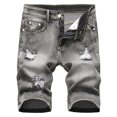 thumbnail image 1 of Teissuly Summer Shorts Discount Men's High-end Ripped Personality Camouflage Stitching Trend Shorts, 1 of 8