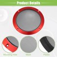 thumbnail image 4 of Universal 6.5" Car Speaker Grills Cover Mesh Round 6.5 Inch Audio Speaker Subwoofer Guard Protector Case with Mounting Screws Iron Red - Pack of 4, 4 of 8