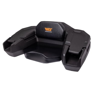 WES Explorer ATV Rear Cargo Box seat lounger, Universal Fit Storage Trunk with Backrest and seat cushion, Heavy-Duty Impact-Resistant HDPE, Made in Canada