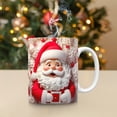 thumbnail image 5 of Aqestyerly Christmas Inflatable Mug Snowman Santa Mug Puffy Coffee Mug Press Gift Holiday Ceramic Mug With Handle HWRETIE, 5 of 5