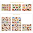 thumbnail image 4 of Jindong Kids Wooden Peg Puzzles Set with Alphabet Numbers Fruits Animals and Vehicles, 4 of 9
