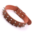 thumbnail image 4 of Collier pour Chien à Pointes, Collier pour Chien à Clous Collier pour Chien en Cuir Collier pour Chien avec Pointes Style Punk Collier pour Chien à Pointes en Laiton Collier pour Chien à Pointes Réglable à Clous Rivet Boucle en Laiton Petit Collier pour Chien, 4 of 7