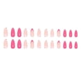 thumbnail image 3 of HLONK 24Pcs Gel Press on Nails  Gel French Long Fake Nails  Press on Tips With Glue  Rhinstone with Butterfly  NO.13, 3 of 6