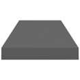 thumbnail image 3 of vidaXL Floating Wall Shelf High Gloss Grey 60x23.5x3.8 cm MDF, 3 of 4
