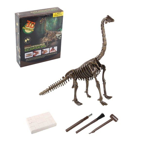 Dinosaur Fossil Dig Kit With Glow In The Dark Bones Excavation Tools Archaeology Science Toy For Kids Educational Paleontology Activity Set Includes Manual Size Varies