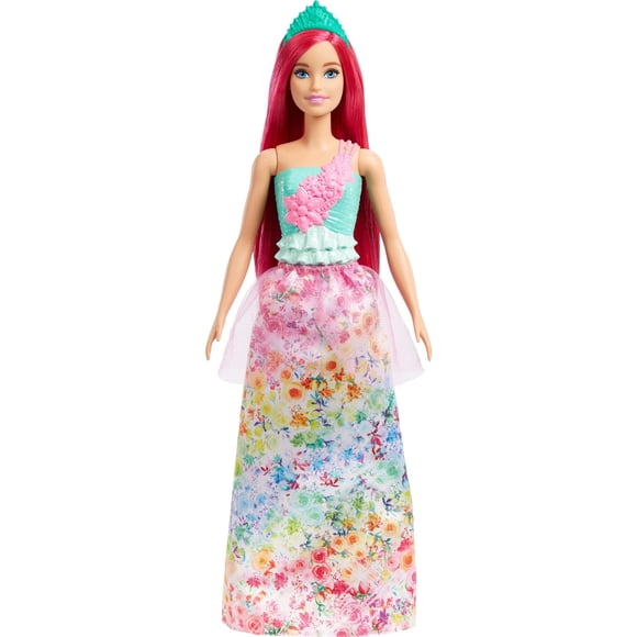 Barbie Dreamtopia Princesse Poupée (Cheveux Rose Foncé), avec Corsage Brillant, Jupe Princesse et Tiare, Jouet pour les Enfants Âgés de 3 Ans et Plus