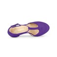 thumbnail image 4 of BLISSFUL STEP Chaussures pour Femmes Bout Rond Talon Aiguille Sandales à Bride en T Violet 10, 4 of 7