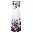 thumbnail image 5 of Ketyyh-chn99 Robe T-Shirt Femme Grande Taille Robe Soleil Robes pour Femme Robe d'Été Manche à Volants Ample Fluide Plissée Mini-Robe Blanc,P, 5 of 5