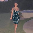thumbnail image 3 of Fridja Womens Print O-Neck Tank Dress Sleeveless Basic Midi Club Dress, 3 of 7