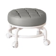 thumbnail image 3 of Lipstore 360 degree Rotating Low Roller Seat Stool Pulley Low Stool for Living Room Kitchen Gray, 3 of 8