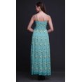 thumbnail image 2 of Bimba Robe Longue Maxi à Imprimé Floral Feuilles et Jasmin Arabe pour Femmes, Corsage Smocké - Moyen, 2 of 7