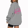 thumbnail image 2 of Mode Décontractée à Manches Longues Imprimé Floral Fermeture Éclair Épaule Extérieure Surdimensionnée Sweat-Shirts Noir S, 2 of 6