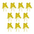 thumbnail image 1 of Unatoiry 10 Pieces Bow Pull Decor Festive Packing Lightweight Hand-Pulled Flower Wedding Birthday Christmas Holiday Accessory Gold Yellow 1Set, 1 of 6