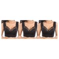 thumbnail image 1 of mmirethe Ribless Bra Lace Offers Skin-Friendly And Breathable Comfort For Women Widened Shoulder Strap Is Stable And Does Not 2XL 3Set, 1 of 6